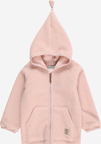 MINI A TURE Fleece Jacket 'Liff' in Pink: front