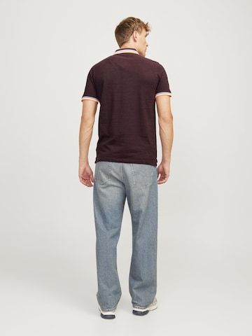 JACK & JONES Poloshirt 'JJEPAULOS' in Braun