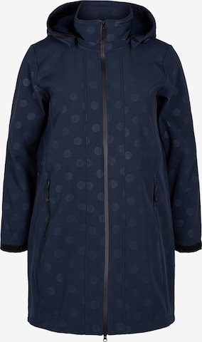 Zizzi Ανοιξιάτικο και φθινοπωρινό παλτό 'Maura' σε μπλε: μπροστά