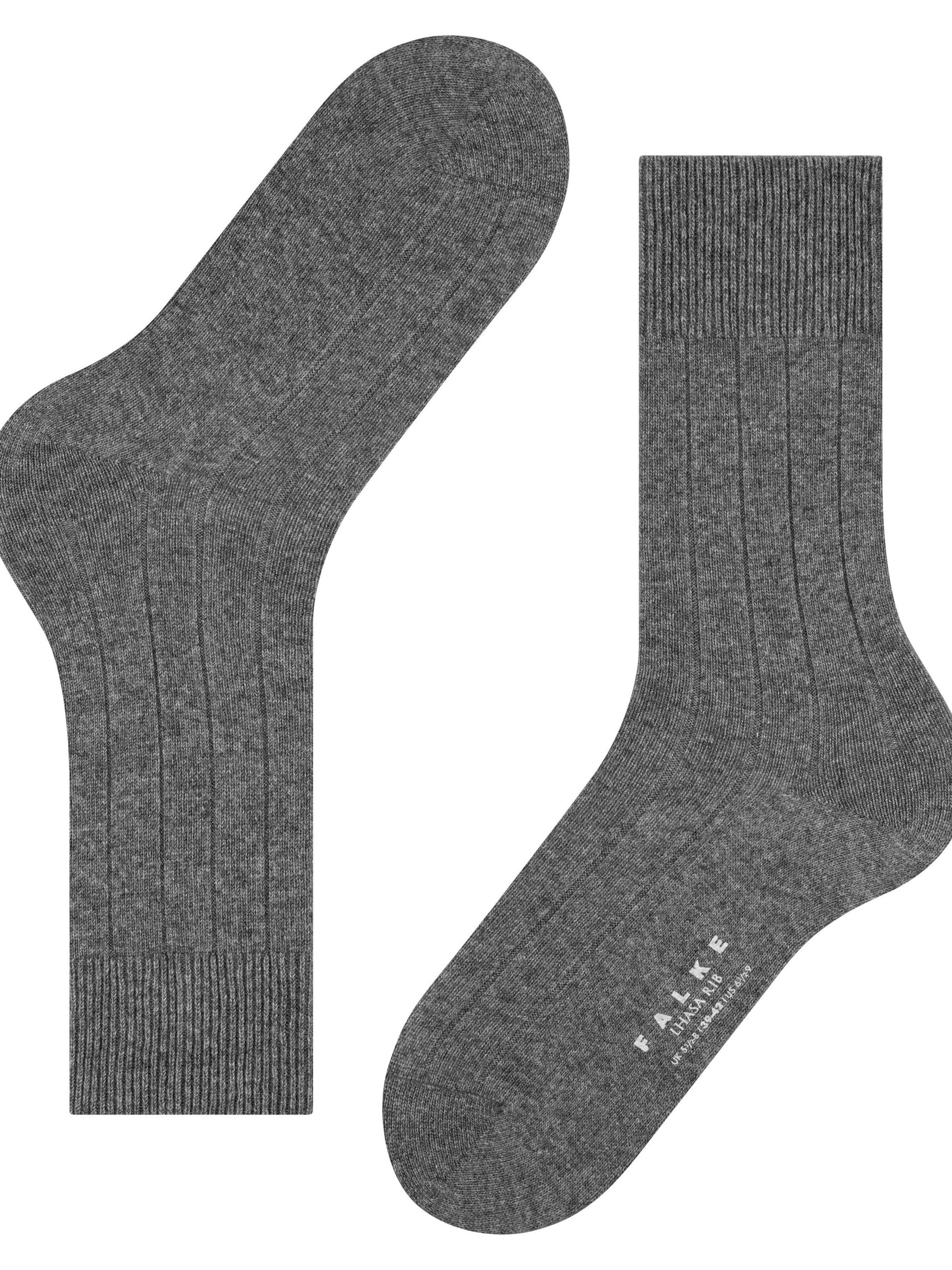 FALKE Socken 'Lhasa Rib'‌‌‌‌‌ in Grau: Vorderseite