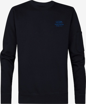 Sweat-shirt Petrol Industries en bleu : devant
