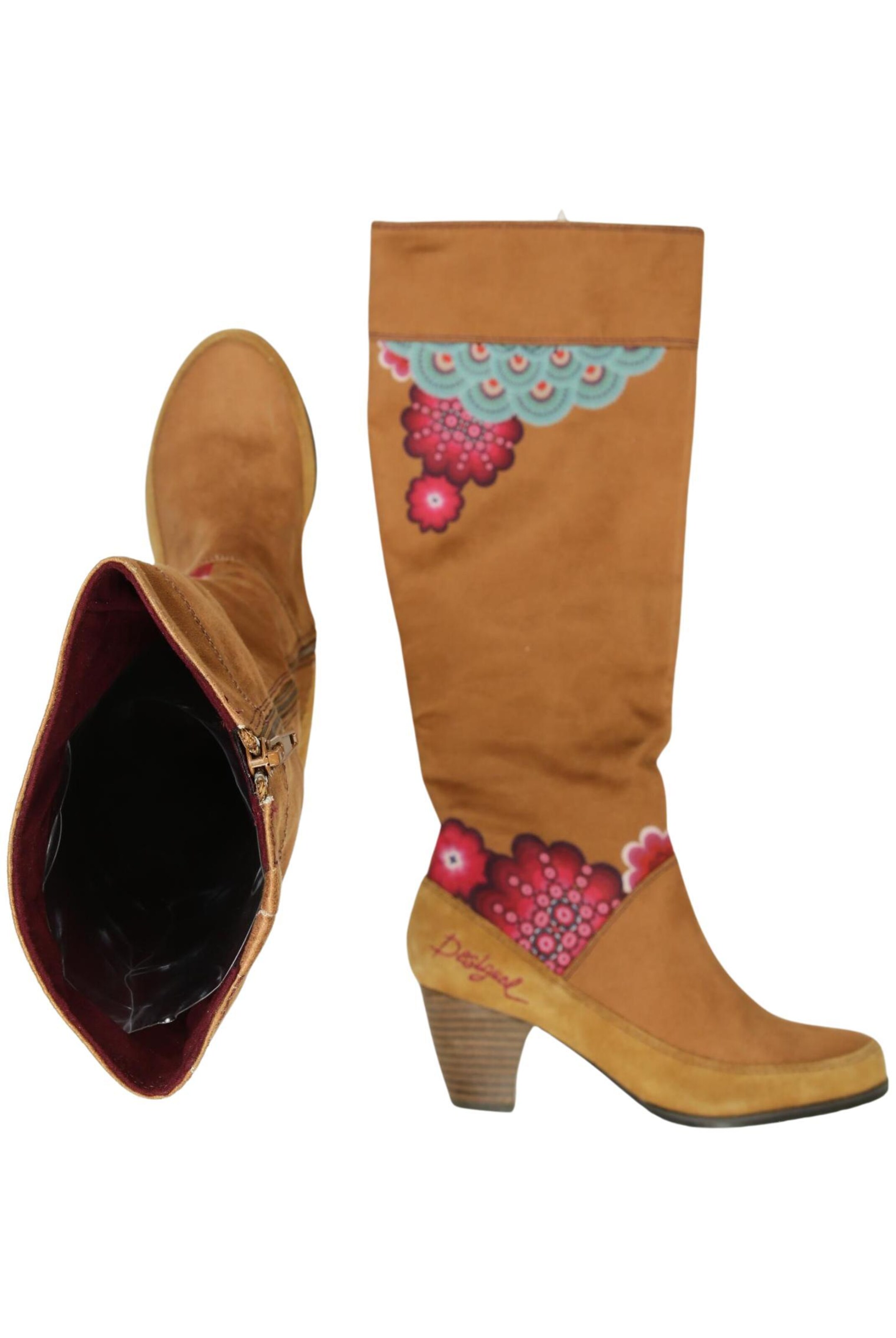 Desigual Dress Boots in 36 in Brown: front