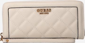 GUESS Wallet 'Abey' in White: front