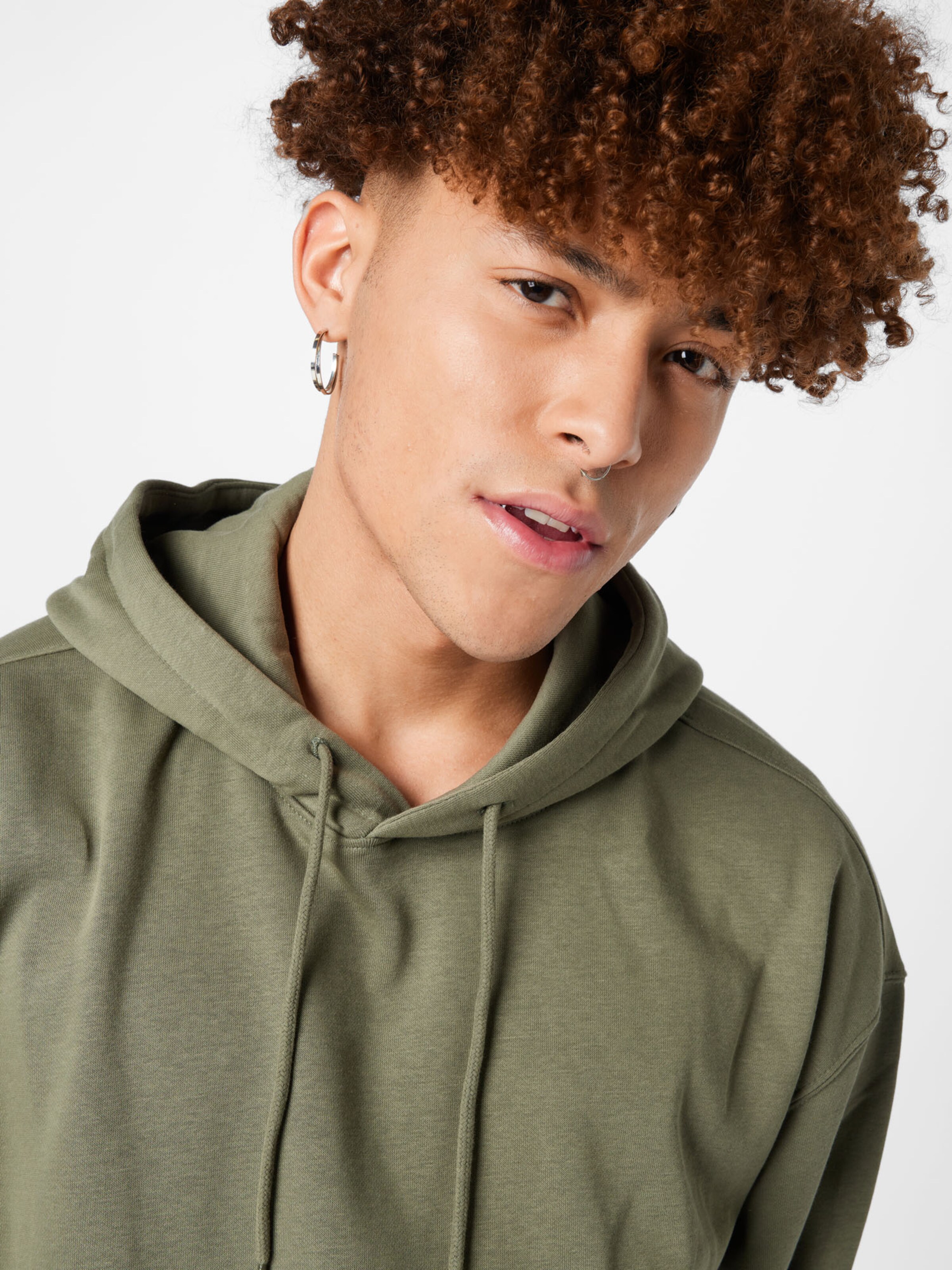 Männer Sweat WEEKDAY Sweatshirt in Khaki - JY45895 Männer Sweat WEEKDAY Sweatshirt in Khaki - JY45895