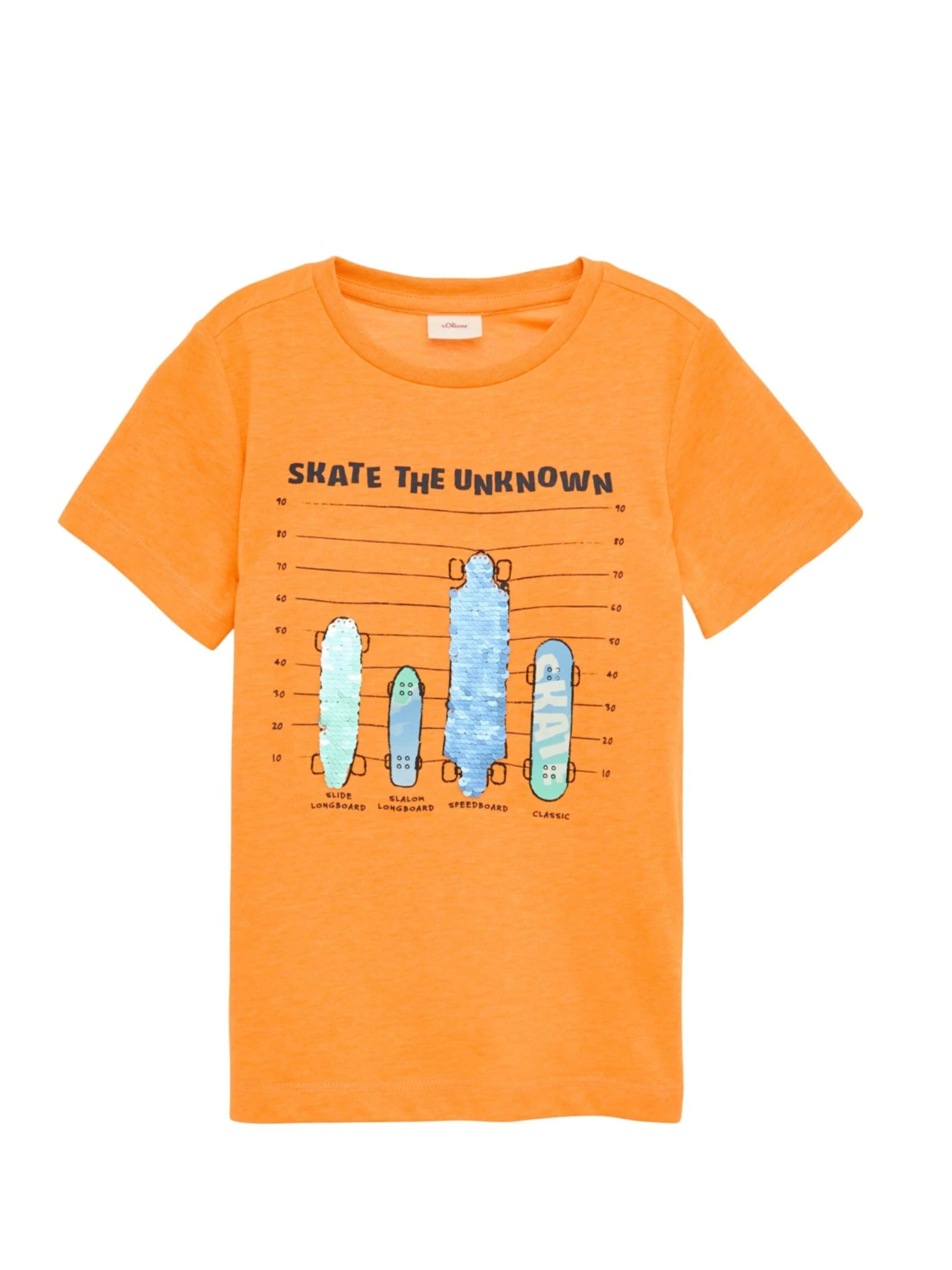 s.Oliver Shirt 's.Oliver - T-shirt' in Blauw: voorkant