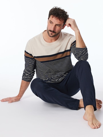 Pyjama long ' Casual Nightwear ' SCHIESSER en bleu