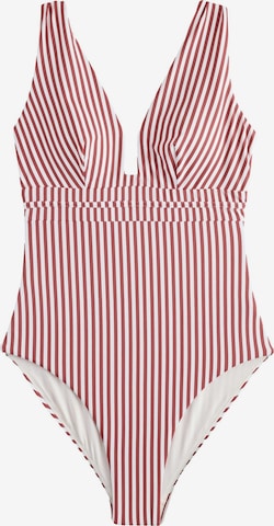 NextTrokutasti Jednodijelni kupaći kostim - crvena boja: prednji dio