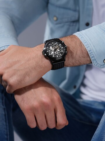 POLICE Analog watch 'Luang' in Black: front