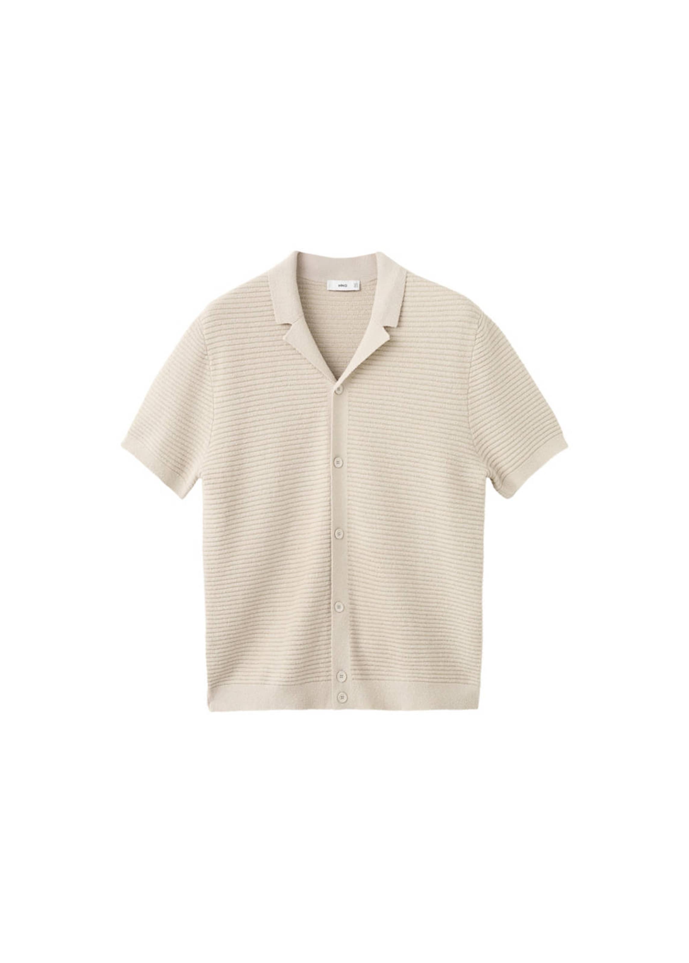 MANGO MAN Knit Cardigan 'Golfet-I' in Beige: front