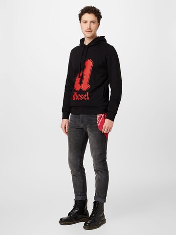 DIESEL Sweatshirt 'GINNOUT' in Zwart