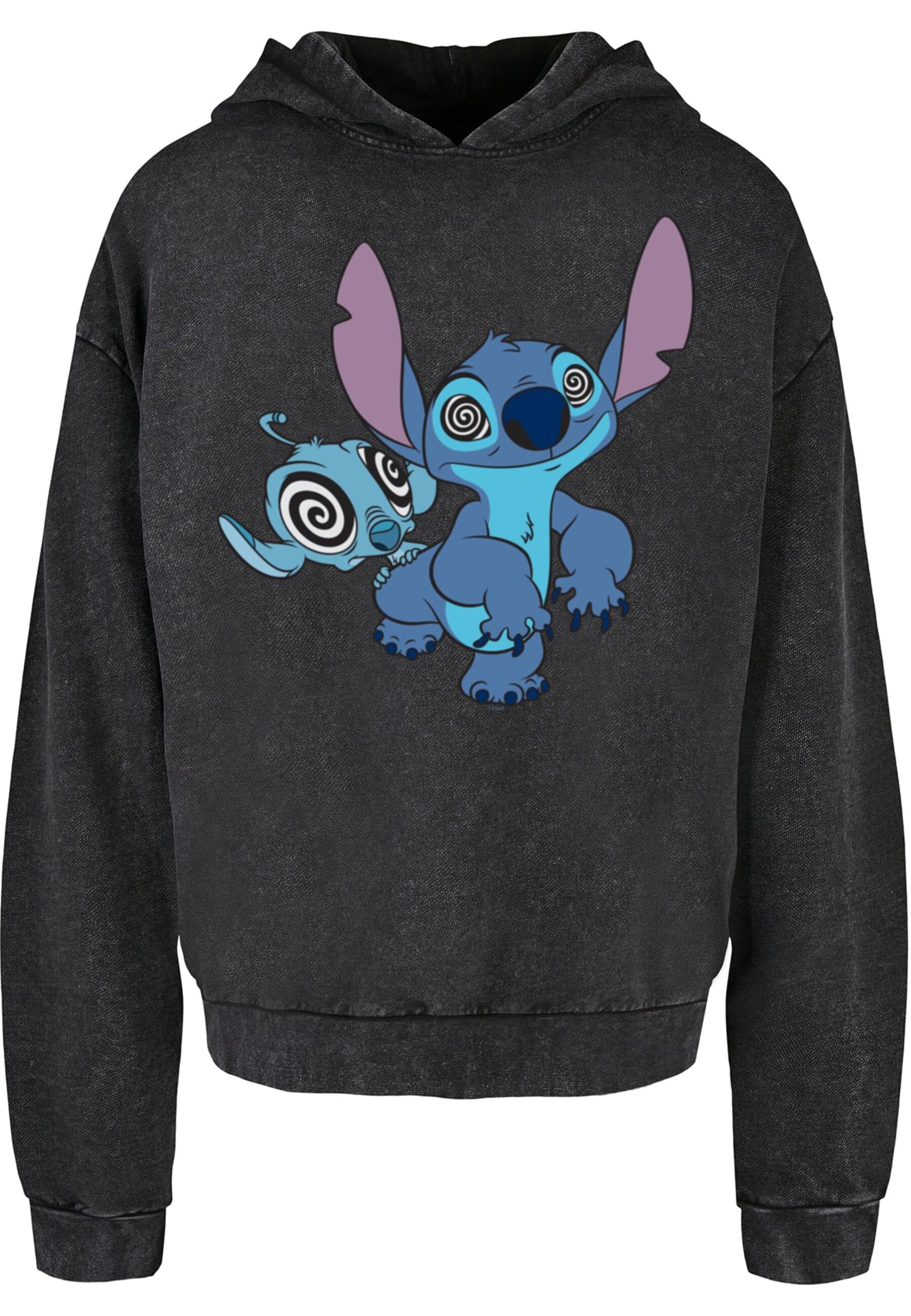 ABSOLUTE CULT Sweatshirt 'Lilo And Stitch - Hypnotized' in Schwarz: Vorderseite