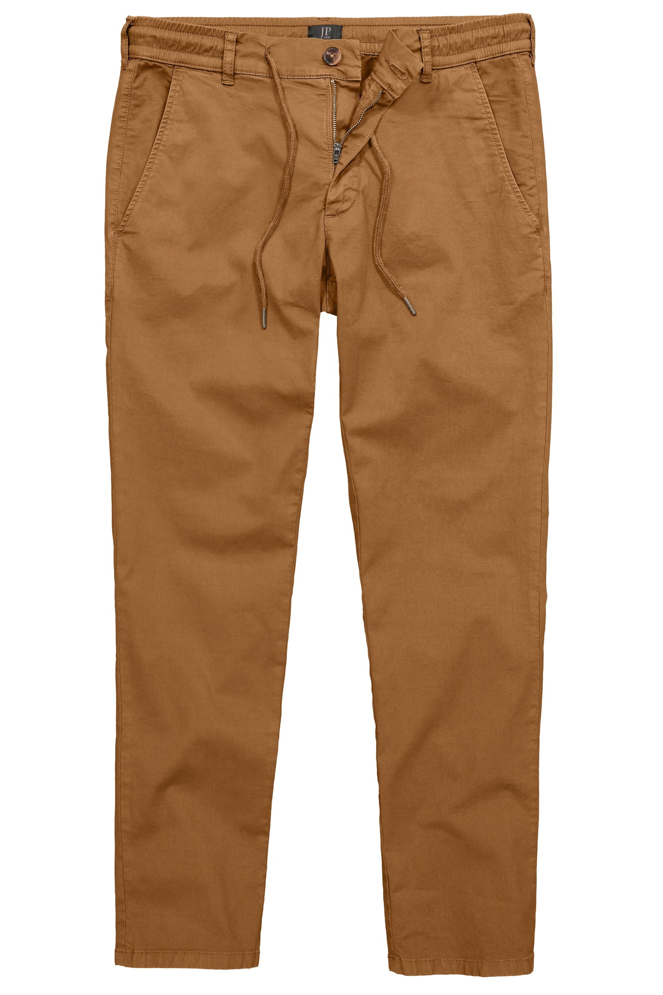 JP1880 Regular Chino in Bruin: voorkant