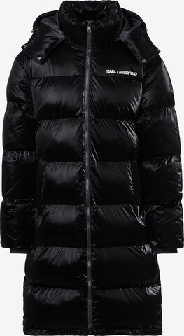 Manteau d’hiver Karl Lagerfeld en noir : devant