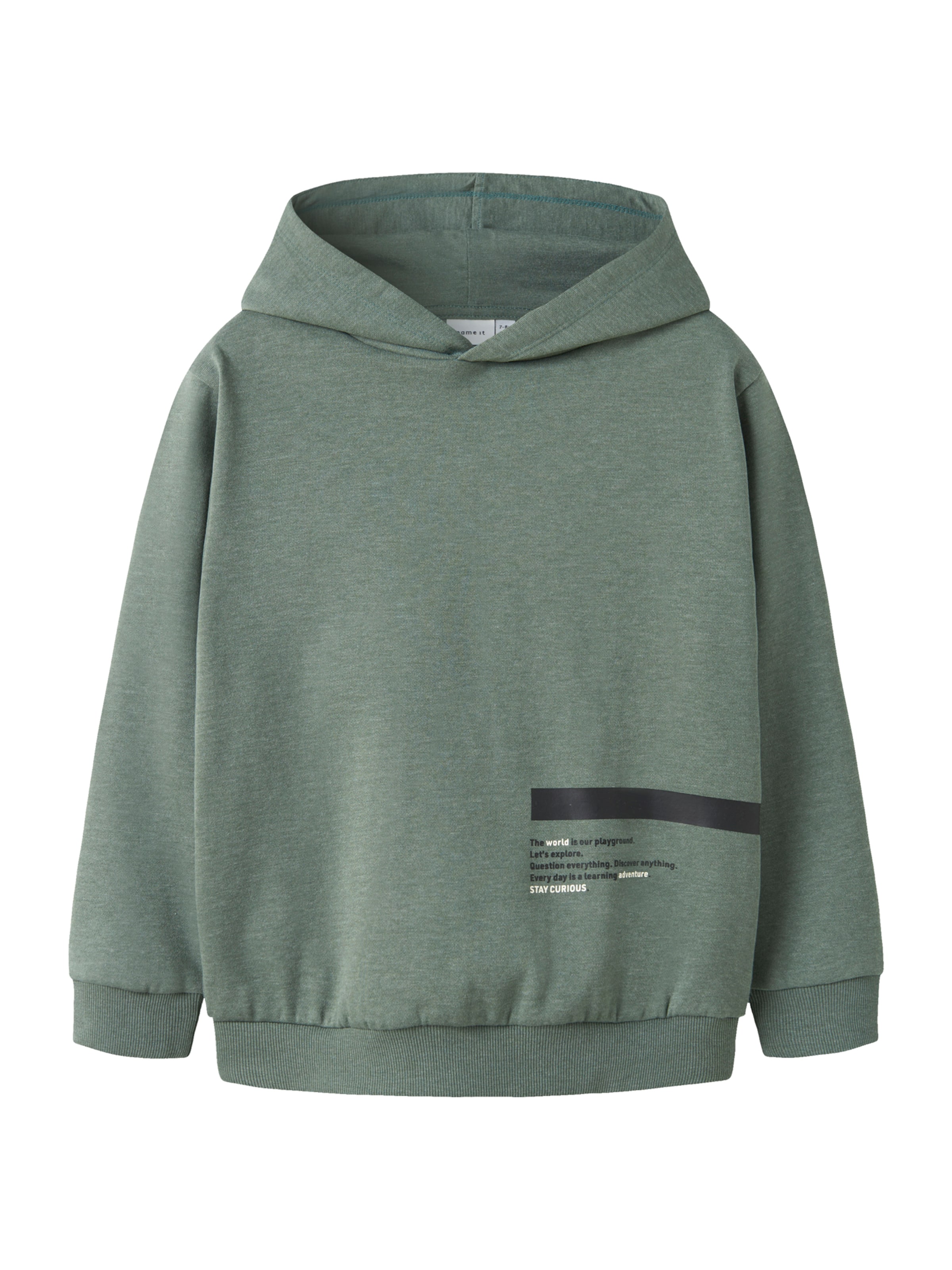 NAME IT Свитшот 'NKMOLAF' в Зеленый: спереди