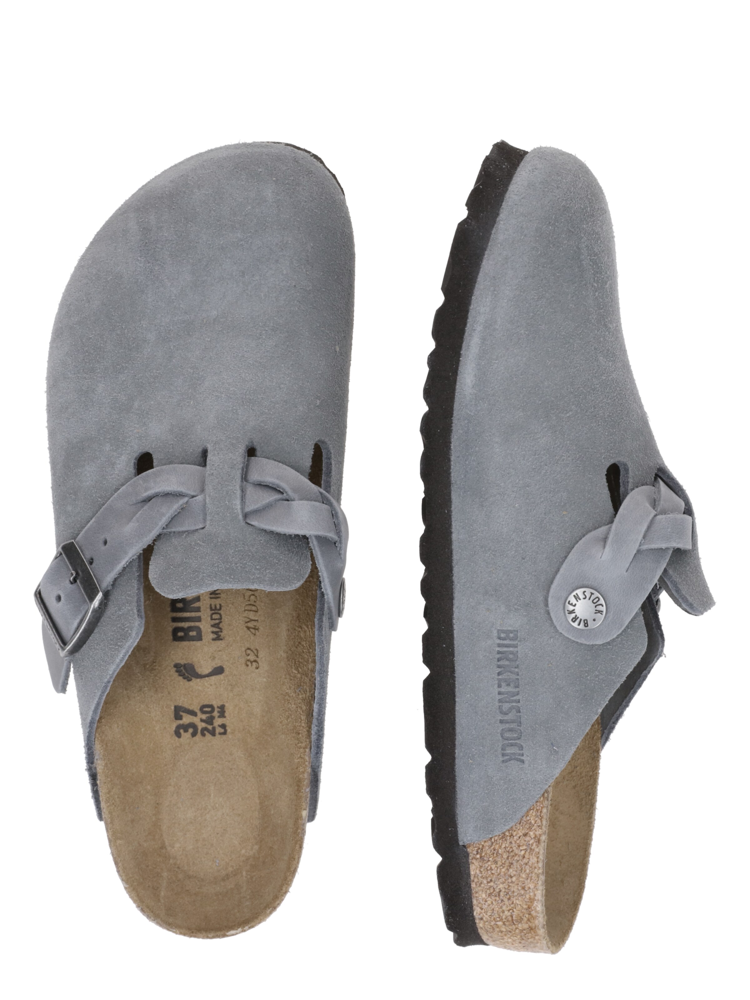 BIRKENSTOCK Pantofle 'Boston' – šedá