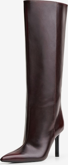 Cizme Bershka pe roșu burgundy, Vizualizare produs