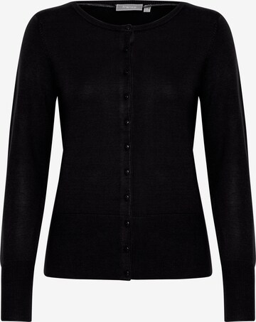 Fransa Knit Cardigan in Black: front