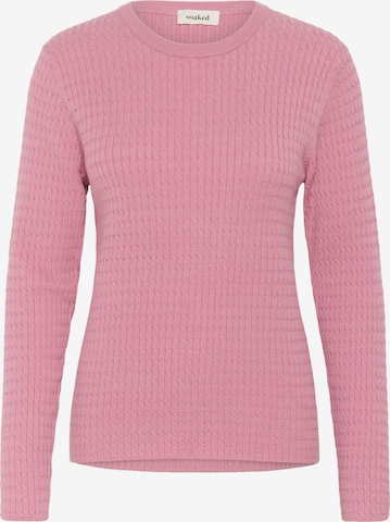SOAKED IN LUXURY Pullover 'SLSpina' in Pink: Vorderseite