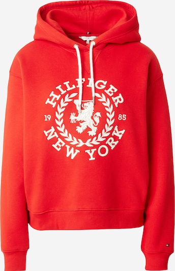 TOMMY HILFIGER Sweatshirt in feuerrot / weiß, Produktansicht
