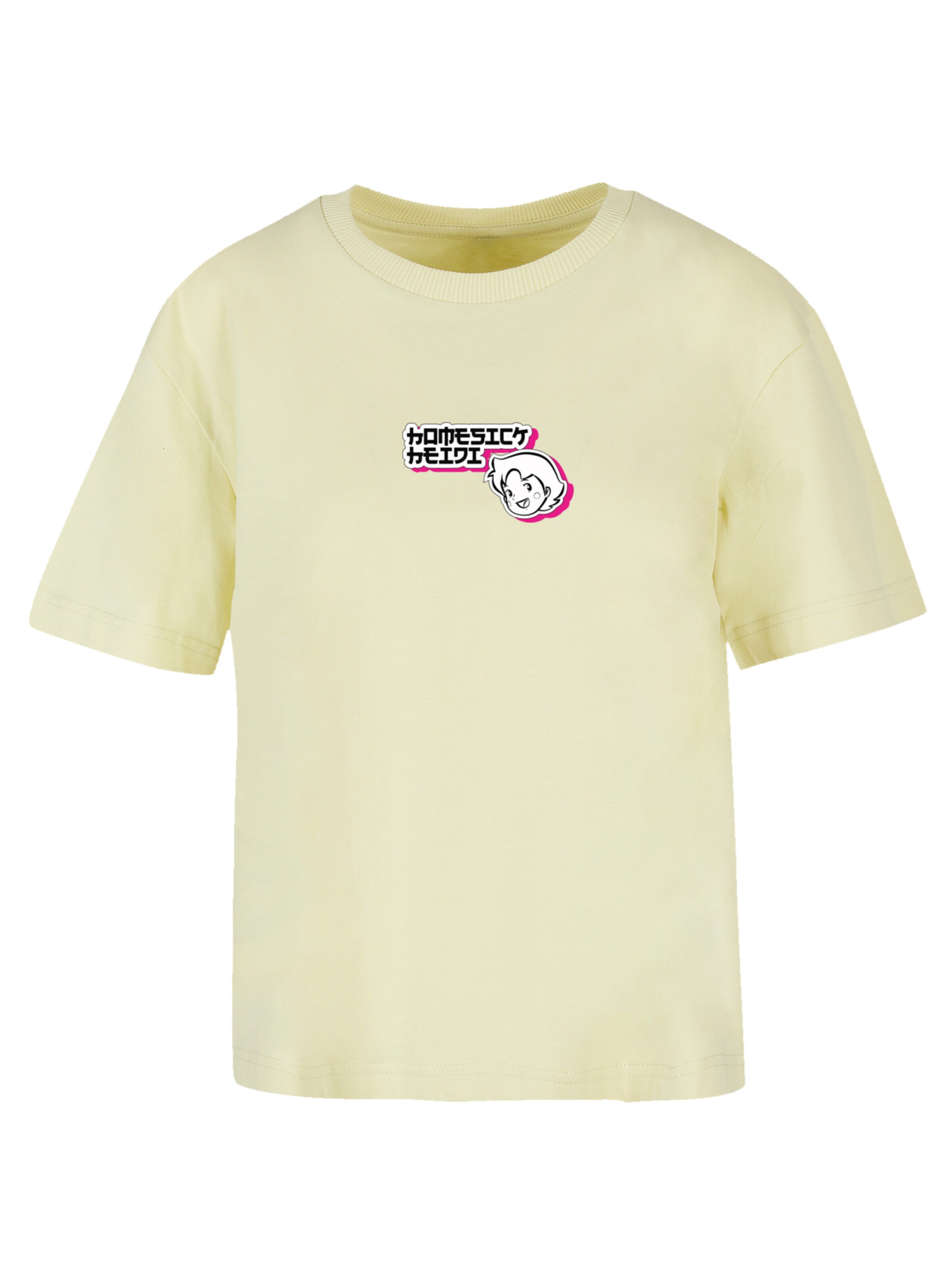 T-shirt 'Heidi Homesick Heroes of Childhood' F4NT4STIC en jaune : devant
