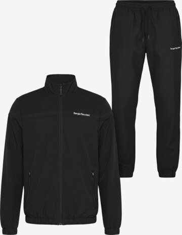 Completo per l'allenamento ' ' di Sergio Tacchini in nero: frontale