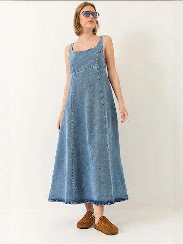 Bianco Lucci Jurk in Blauw: voorkant