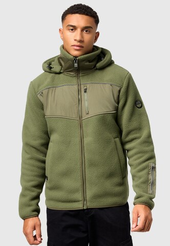 STONE HARBOUR Athletic fleece jacket in Green: front