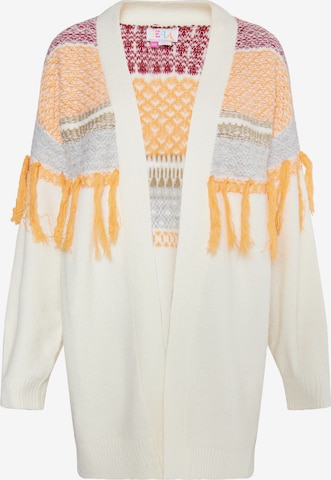 IZIA Knit Cardigan 'Eyota' in White: front