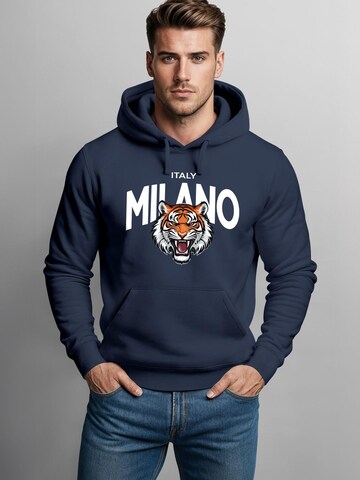 Neverless Sweatshirt 'Milano Tiger'‌ in Blau