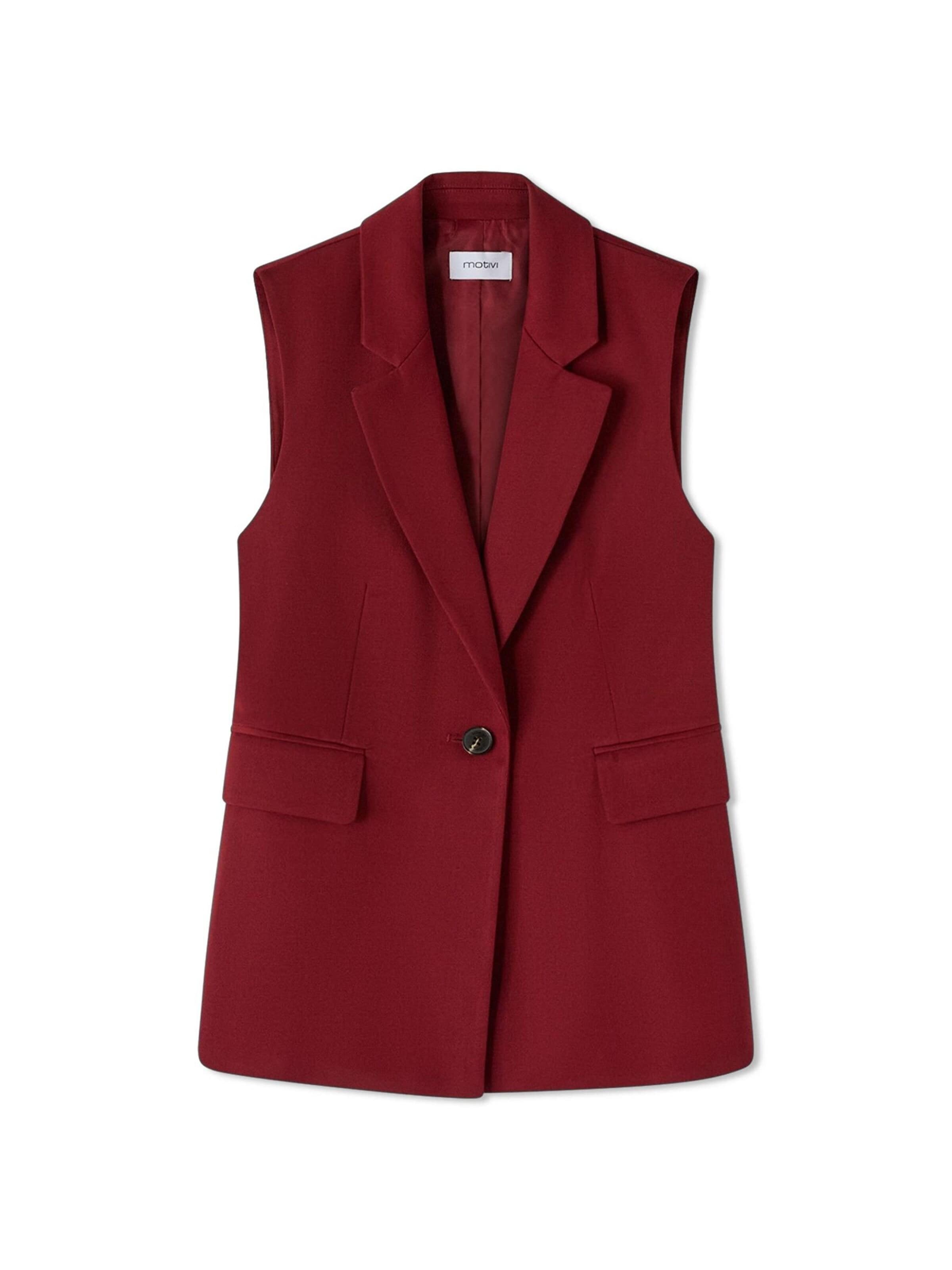 MOTIVI Gilet in Rood: voorkant