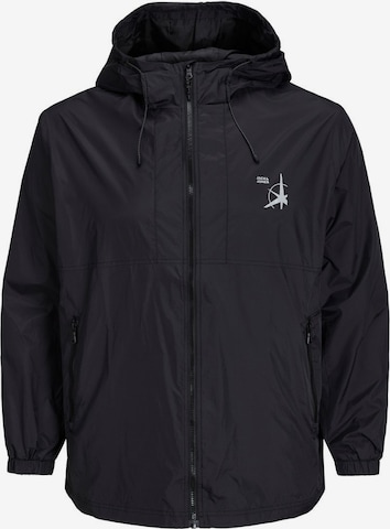 Veste mi-saison Jack & Jones Plus en noir : devant