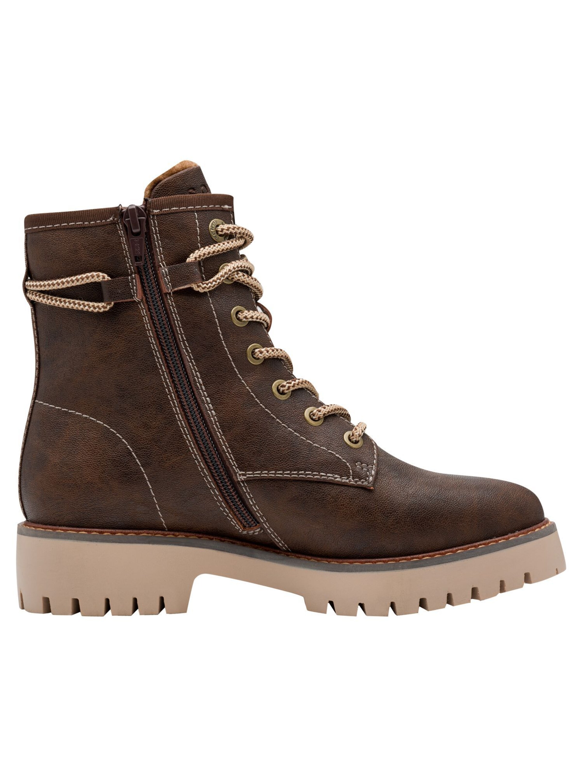 s.Oliver Lace-Up Ankle Boots in Brown