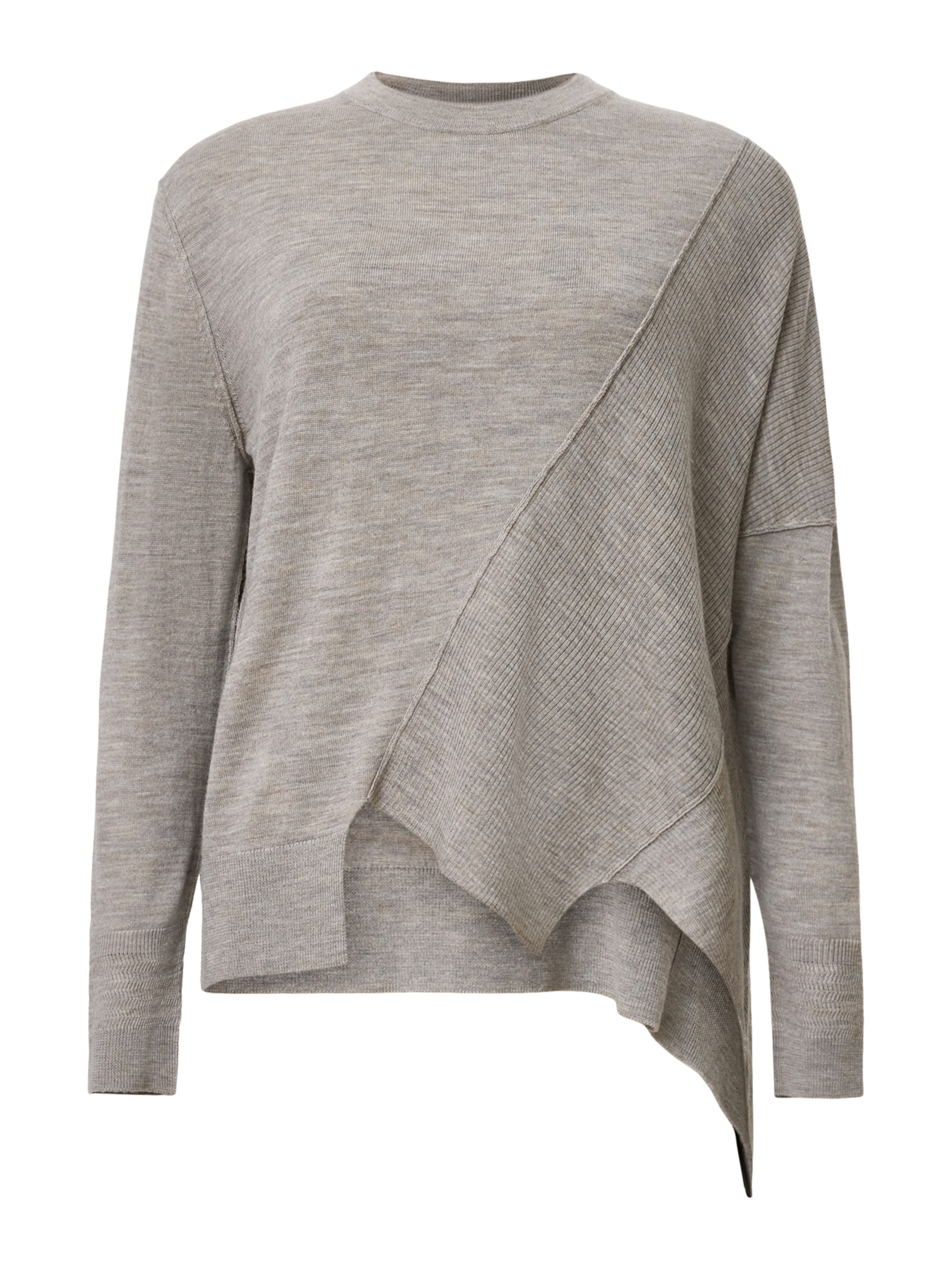 AllSaints Sveter 'ISLA' - Sivá: predná strana