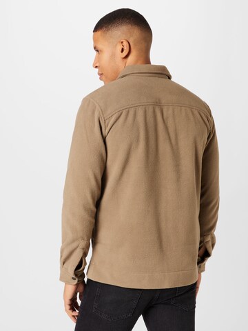 Only & Sons Fleece jas 'TIM' in Bruin