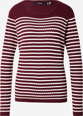 VERO MODA Kampsun 'Care', värv punane: eest vaates