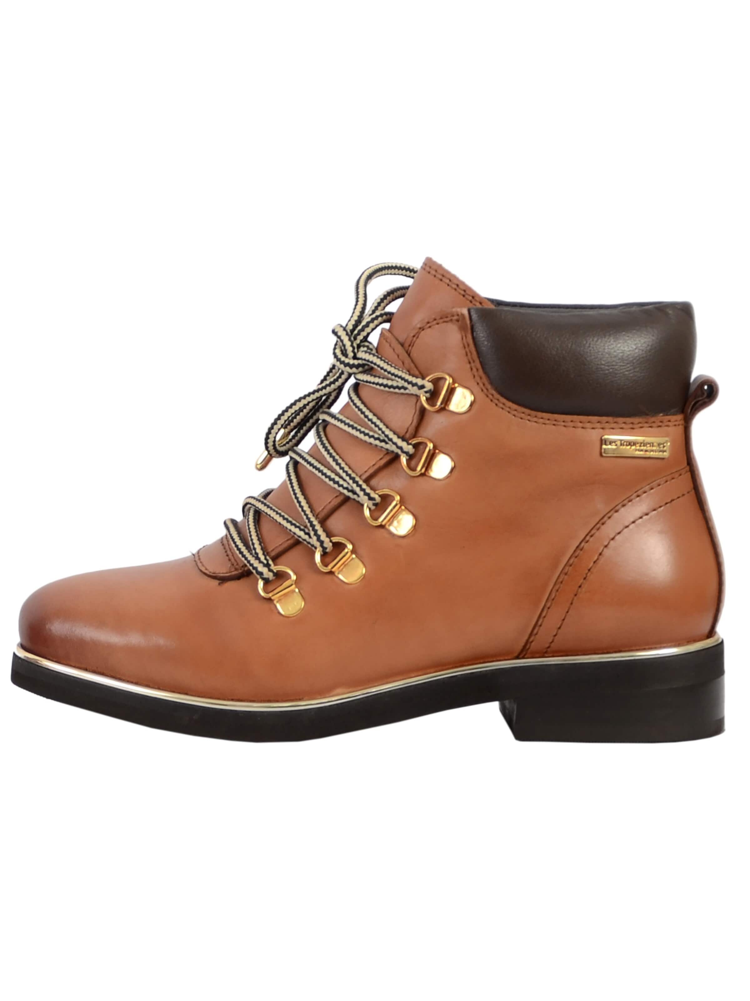 Les Tropéziennes Booties in Brown: front