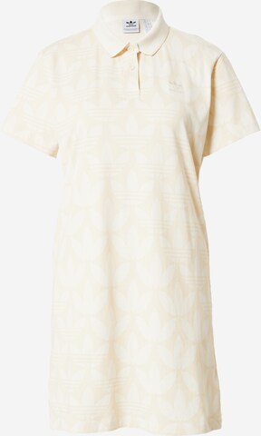 ADIDAS ORIGINALS Dress 'Trefoil Monogram' in White: front