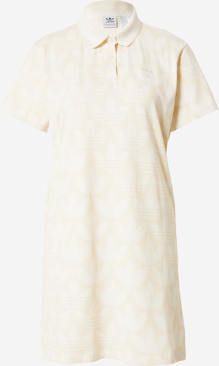ADIDAS ORIGINALS Vestido 'Trefoil Monogram' em branco / branco natural, Vista do produto