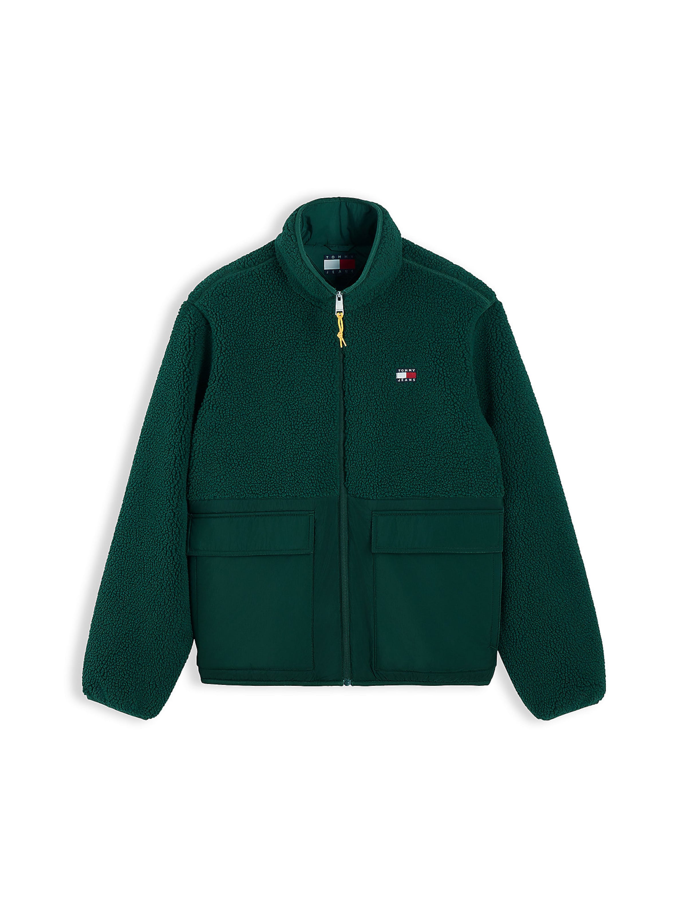 Tommy Jeans Átmeneti dzseki 'ESSENTIAL' - zöld: elől