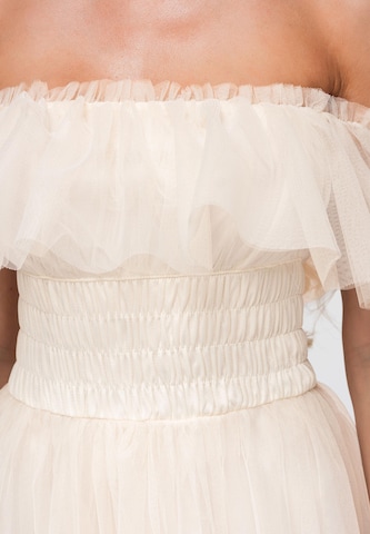 Ombre Cocktailkleid in Weiß