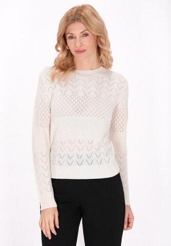 usha BLACK LABEL Trui in Wit: voorkant