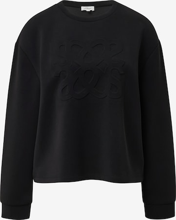 s.Oliver Sweatshirt in Zwart: voorkant