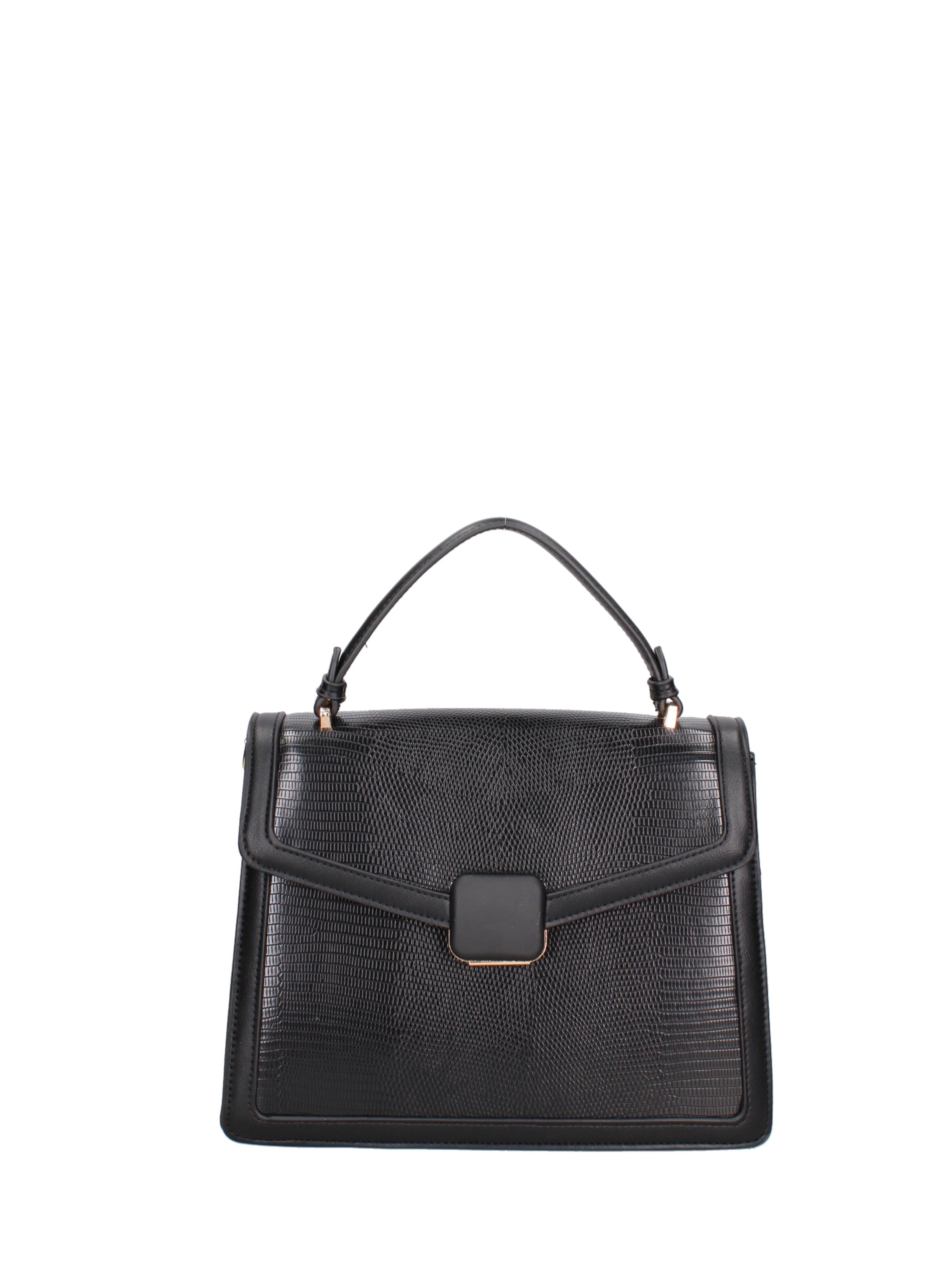 Borsa a mano 'Borsa a Mano Seraphina Ecopelle - Chiusura a Scatto e Tracolla' di Diana&Co. in nero: frontale