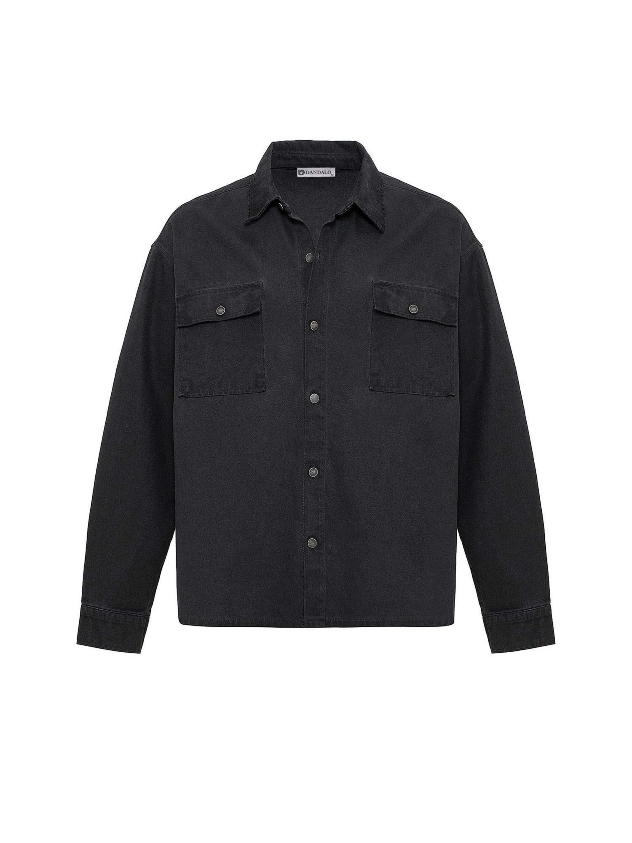 Dandalo Comfort Fit Πουκάμισο 'Renato' σε μαύρο: μπροστά