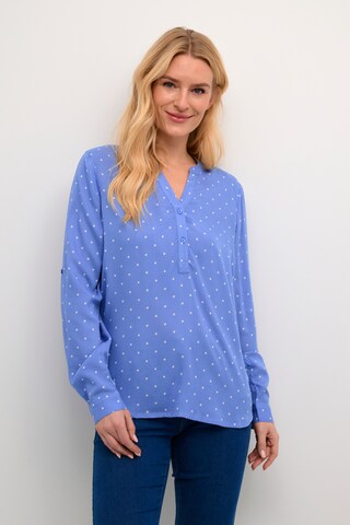 Kaffe Blouse 'Polka' in Blauw: voorkant