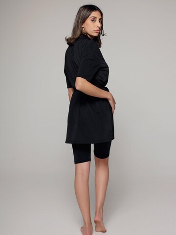 SIYA Swimwear High neck Badeanzug 'South – Semi Burkini/Modest' in Schwarz