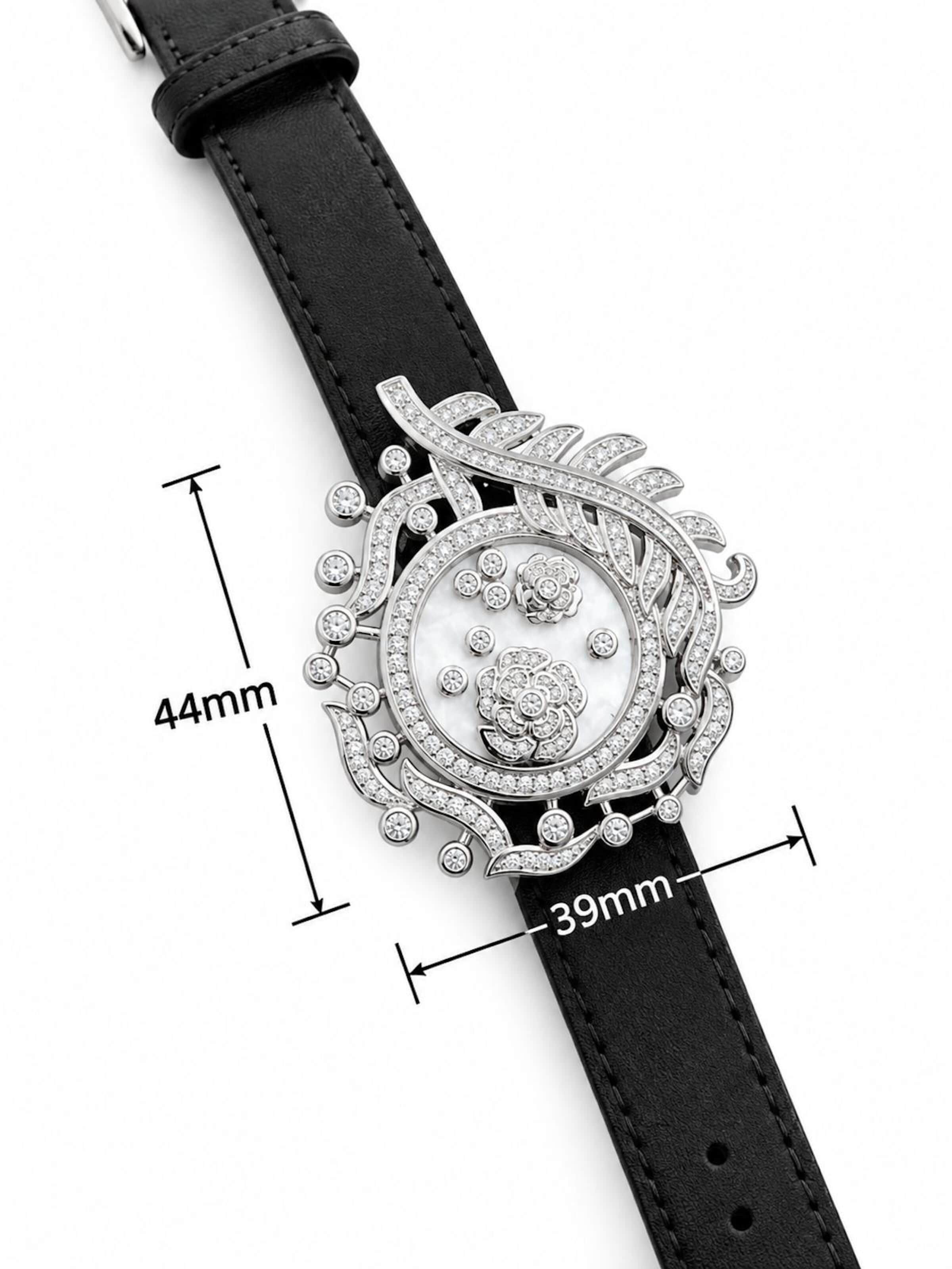 LanLivia - Pulsera 'Camellia' en negro