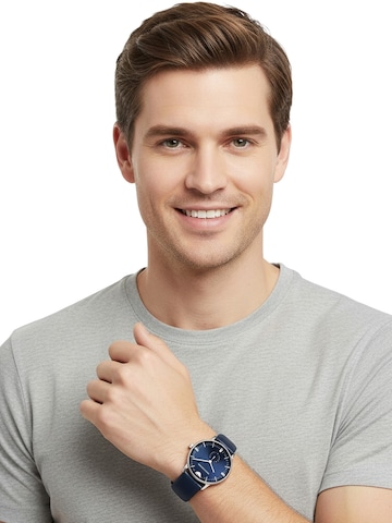 Emporio Armani Analog Watch 'Gianni Blu' in Blue: front