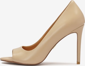 Kazar - Zapatos con plataforma en beige: frente