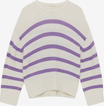 Pull&Bear Sweter w kolorze fioletowy: przód